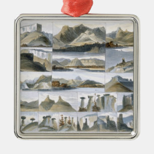 Remarkable Hills on the Upper Missouri, plate 35 f Metal Tree Decoration