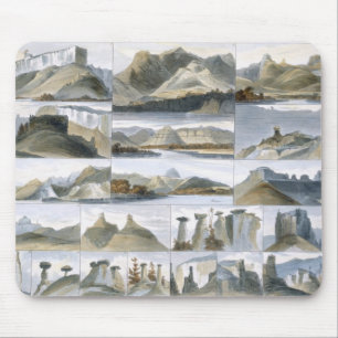 Remarkable Hills on the Upper Missouri, plate 35 f Mouse Mat