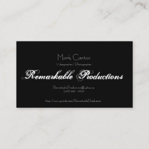 Remarkable Productions Business Card