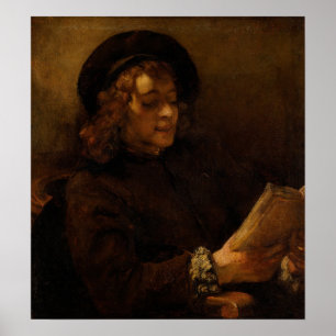 Rembrandt - Artist's Son Titus Reading Poster
