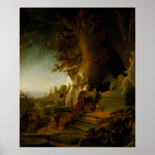 Rembrandt - Christ and St Mary Magdalene At Tomb Poster