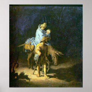 Rembrandt - Flight into Egypt Poster