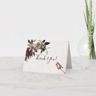 Rembrandt Floral Dark and Moody thank you note