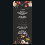 Rembrandt Floral Dark & Moody Wedding menu card<br><div class="desc">Elegant Rembrandt inspired Dutch master floral botanical arrangement against a dark background. This one is for a wedding menu, but you can change the wording to fit your needs. Wonderful for an elegant evening wedding! Need help with the layout, just email me at tkatz@me.com Many matching items on this one!...</div>