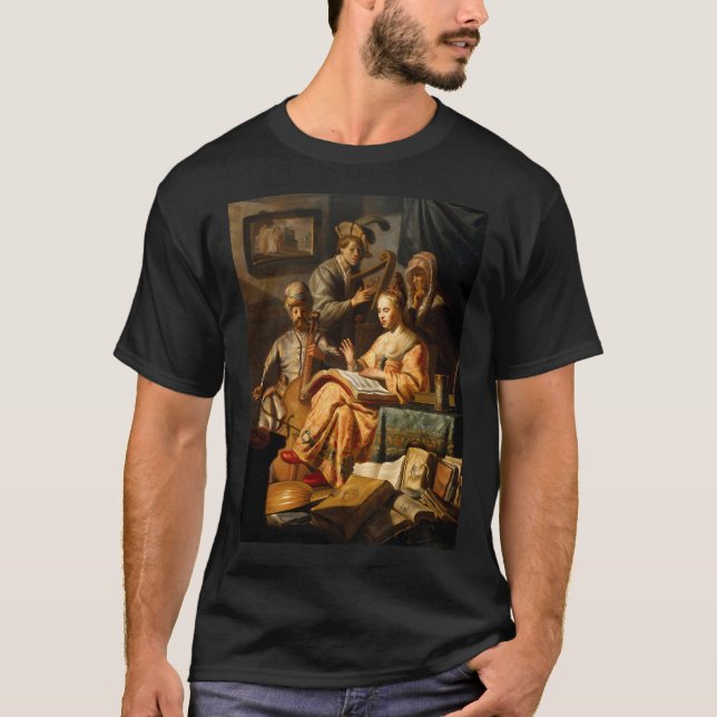 Rembrandt Harmenszoon Van Rijn The Music Party T-Shirt (Front)