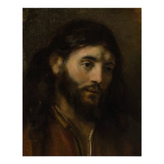 Rembrandt Head of Christ CC0927 Jesus portrait Poster