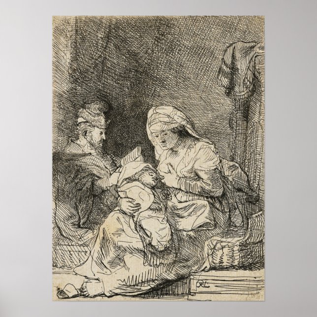 Rembrandt - Holy Family 1632 Poster (Front)