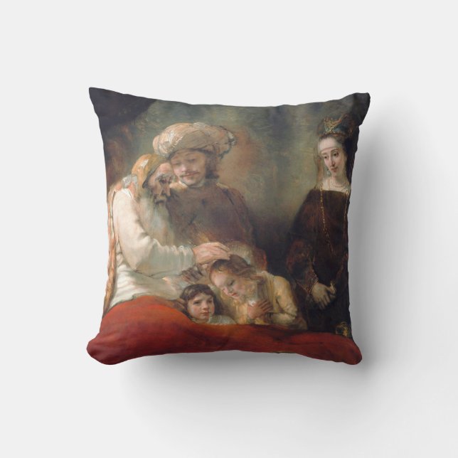 Rembrandt Jacob Blessing The Children Of Joseph Cushion (Front)