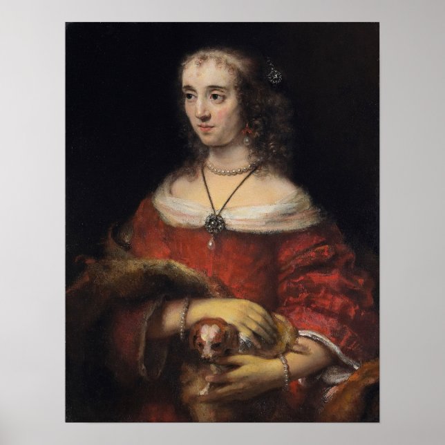 Rembrandt - Lady With Lapdog Poster (Front)