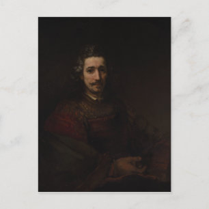 Rembrandt Man with a Magnifying Glass Postcard