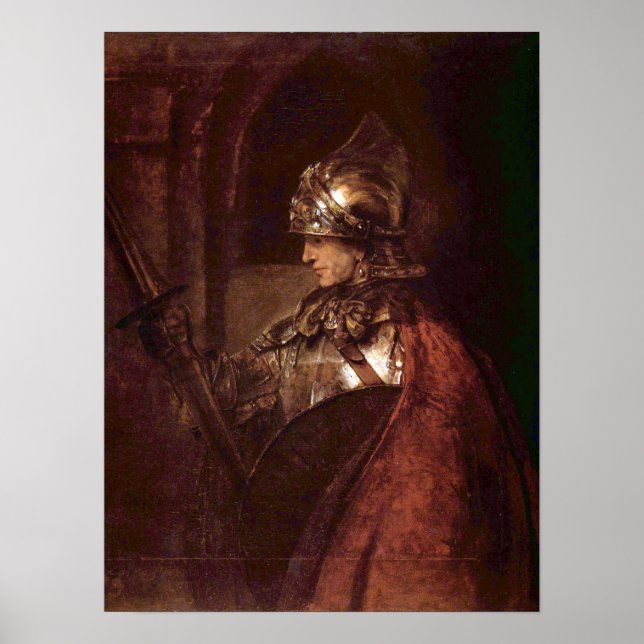 Rembrandt - Man with arms (Alexander the Great) Poster (Front)