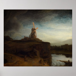 Rembrandt - Mill Poster