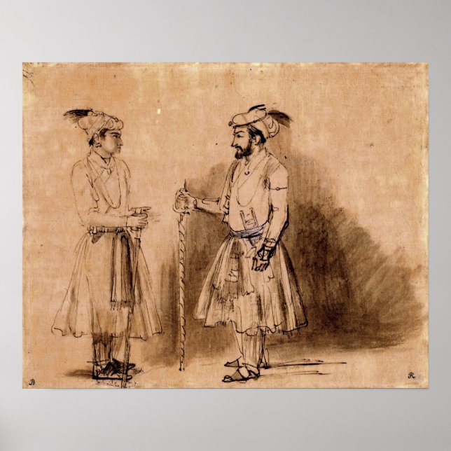 Rembrandt - Mughal Noblemen Shah Jahan Dara Shikoh Poster (Front)