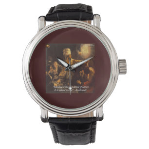 Rembrandt Nature Quote & Painting Unisex Watch