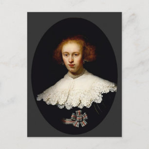 Rembrandt- Portrait of a Young Woman Postcard