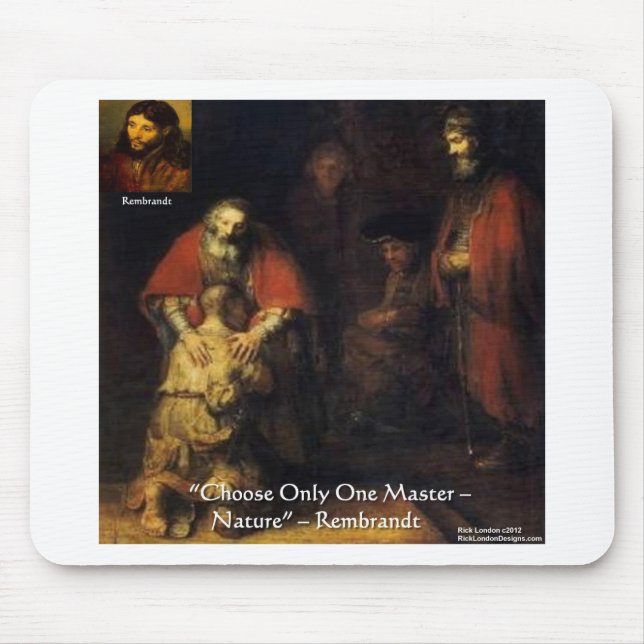 Rembrandt Prodigal Son Elegant Gifts & Cards Mouse Mat (Front)