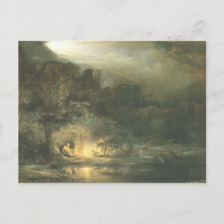 Rembrandt- Rest on the Flight to Egypt Postcard