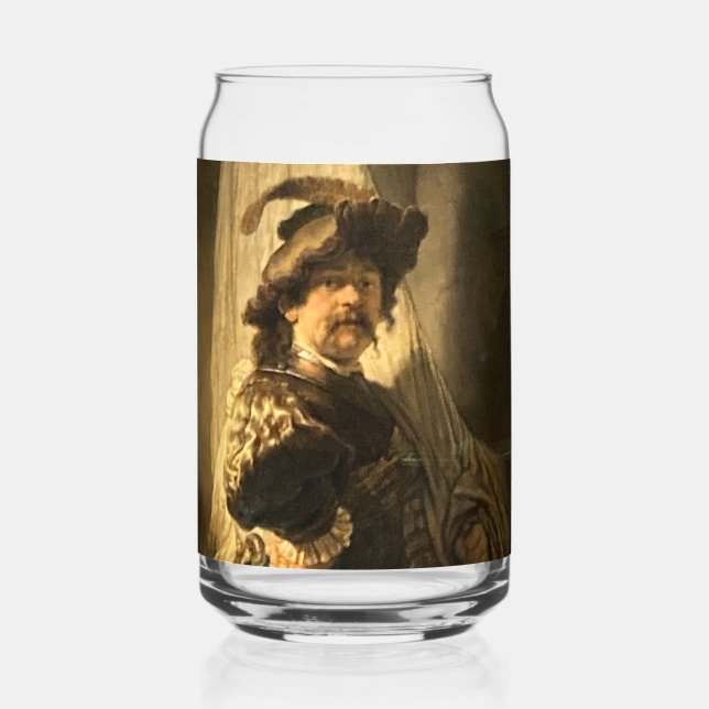 Rembrandt’s Standard Bearer  Beer Can Can Glass (Front)