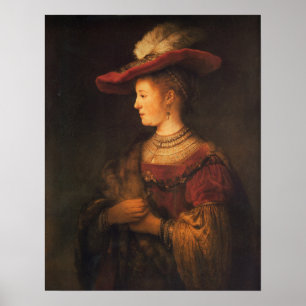 Rembrandt - Saskia Uylenburgh 1634 Poster