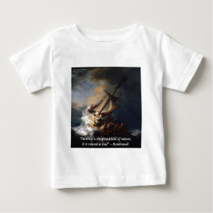 Rembrandt Sea Of Galilee & Nature Quote Baby T-Shirt