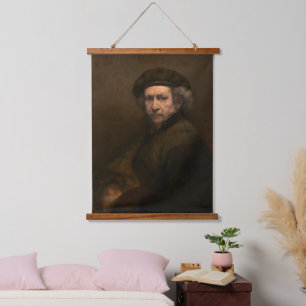 Rembrandt Self Portrait: Dutch Golden Age Painter Hanging Tapestry