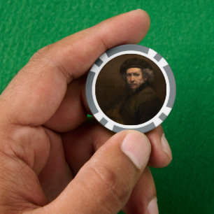Rembrandt Self Portrait: Dutch Golden Age Painter Poker Chips