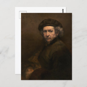 Rembrandt Self Portrait: Dutch Golden Age Painter Postcard