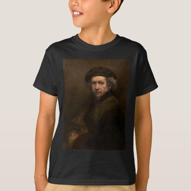 Rembrandt Self Portrait: Dutch Golden Age Painter T-Shirt (Front)
