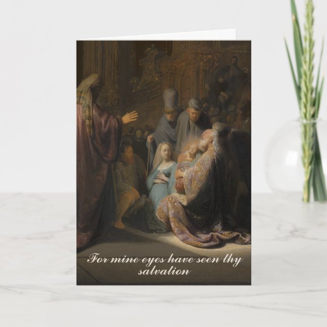 Rembrandt, Simeon's Song of Praise - Fine Art  Card (Front)