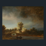 Rembrandt Stone bridge Poster<br><div class="desc">Poster with the painting "The Stone Bridge" by the famous Dutch painter Rembrandt Harmensz. van Rijn Dutch title: De stenen brug Year: 1638 Original medium:oil on oak panel The original painting is at the Rijksmuseum (National museum) in Amsterdam, the Netherlands.</div>