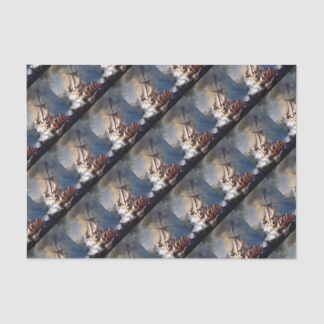 Rembrandt Storm on Lake of Galilee Tissue Paper (Front)