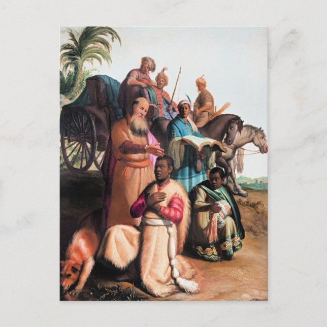 Rembrandt - The Baptism of the Eunuch, Postcard (Front)