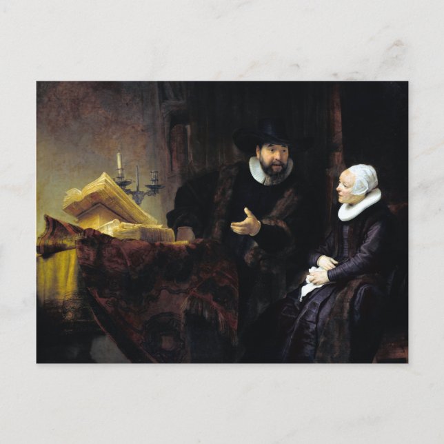 Rembrandt The Mennonite Preacher Anslo and Wife Postcard (Front)