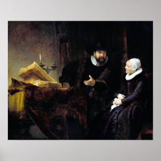 Rembrandt The Mennonite Preacher Anslo Poster