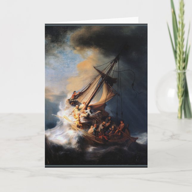 Rembrandt - The Storm of the Sea of Galilee Card (Front)