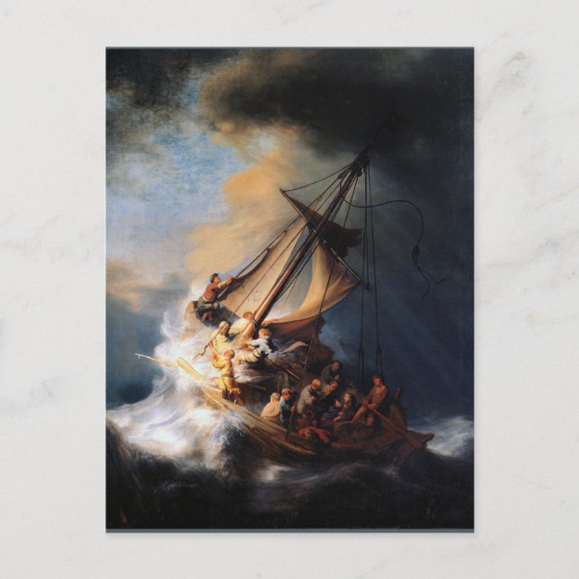 Rembrandt - The Storm of the Sea of Galilee Postcard (Front)