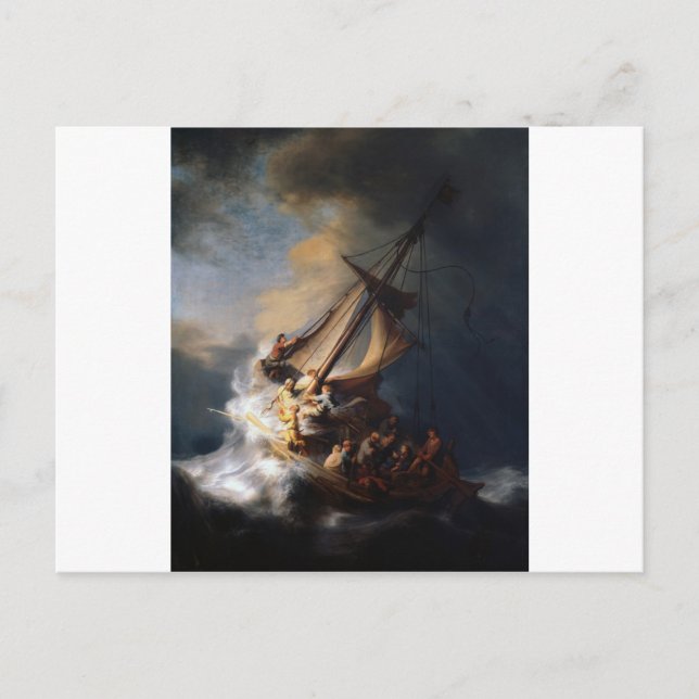 Rembrandt The Storm on the Sea of Galilee Postcard (Front)