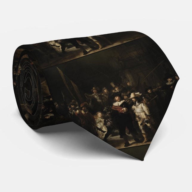 Rembrandt van Rijn The Night Watch Tie (Rolled)
