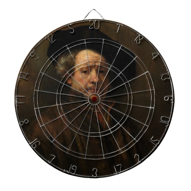 Rembrandt van Rijn's Self Portrait Fine Art Dartboard (Front)