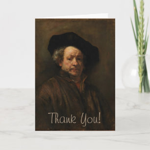 Rembrandt van Rijn's Self Portrait Fine Art Thank You Card