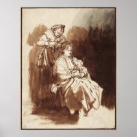 Rembrandt - Young Woman Having Hair Braided 1635