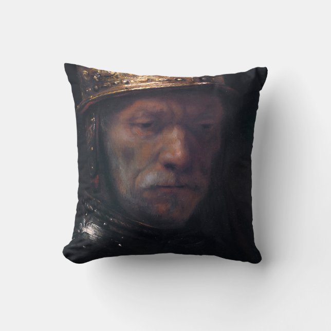 Rembrandt's Man in a Golden helmet Cushion (Front)