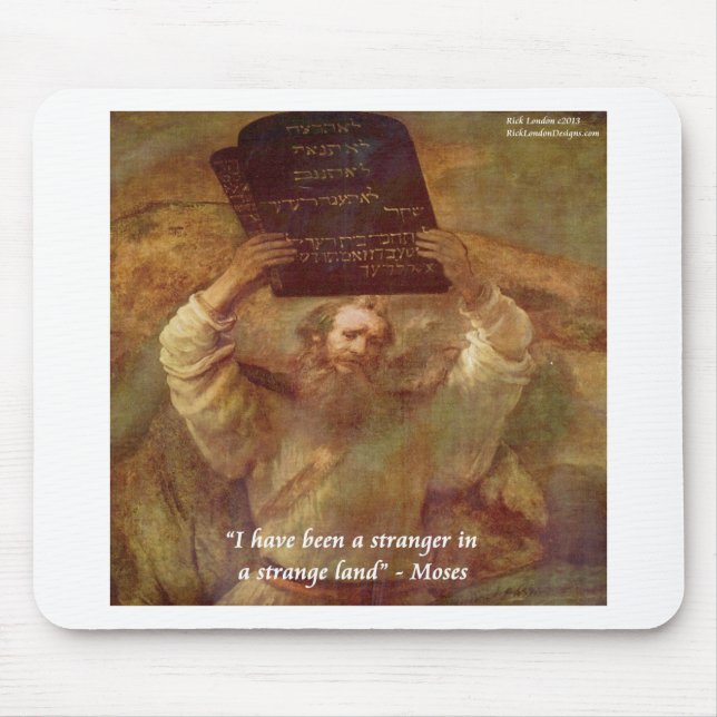 Rembrandt's Moses & Biblical Quote Mouse Mat (Front)