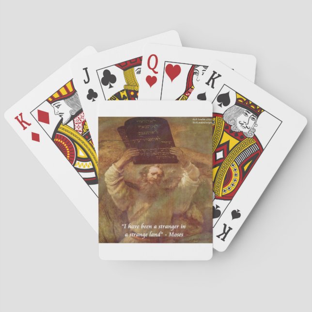Rembrandt's Moses & Biblical Quote Playing Cards (Back)