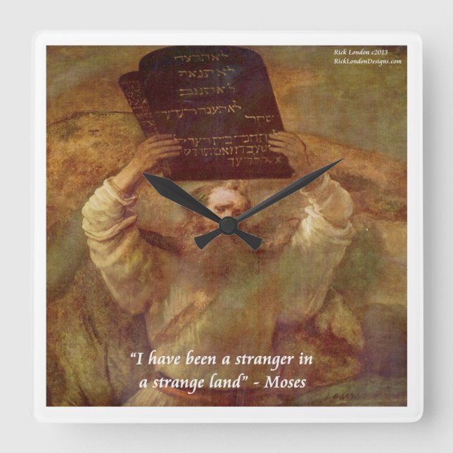 Rembrandt's Moses Square Wall Clock (Front)