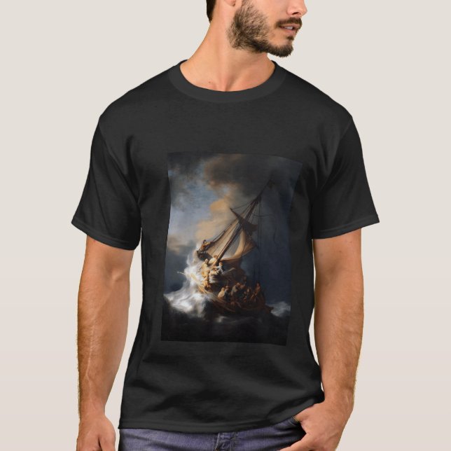 Rembrandt'S The Storm On The Sea Of Galilee T-Shirt (Front)