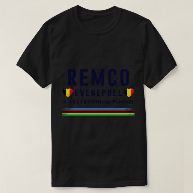 Remco Evenepoel R.EV 1703 Official Funclub Belgian T-Shirt (Design Front)