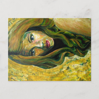 "Remedios la Bella" Acrylic Painting - Postcard