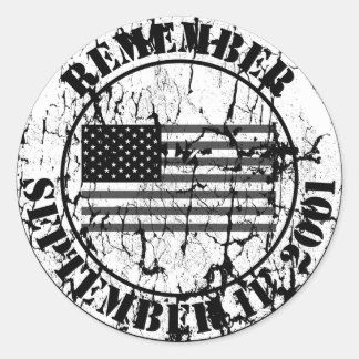 Remember 9/11 classic round sticker