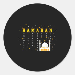 Remember Allah Ramadan Mubarak Kareem Classic Round Sticker